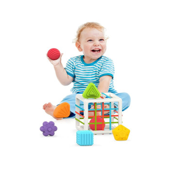 Kubelių rūšiavimo žaislas kūdikio trintukui ZA4310